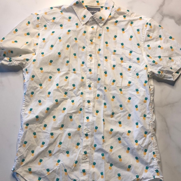 Bonobos Other - Bonobos Slim Fit Short Sleeve Pineapple Print